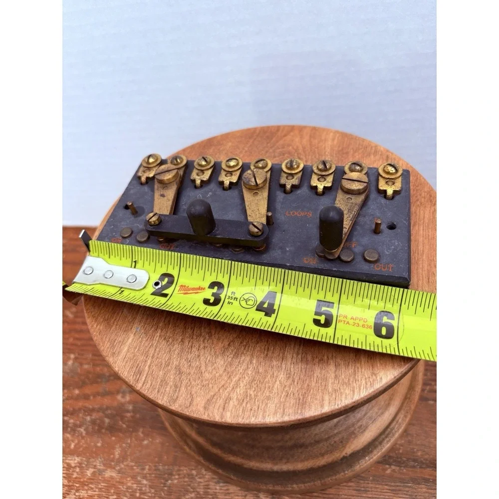 Antique Western Electric Slate Knife Switch Board Vintage Telegraph Telephone
